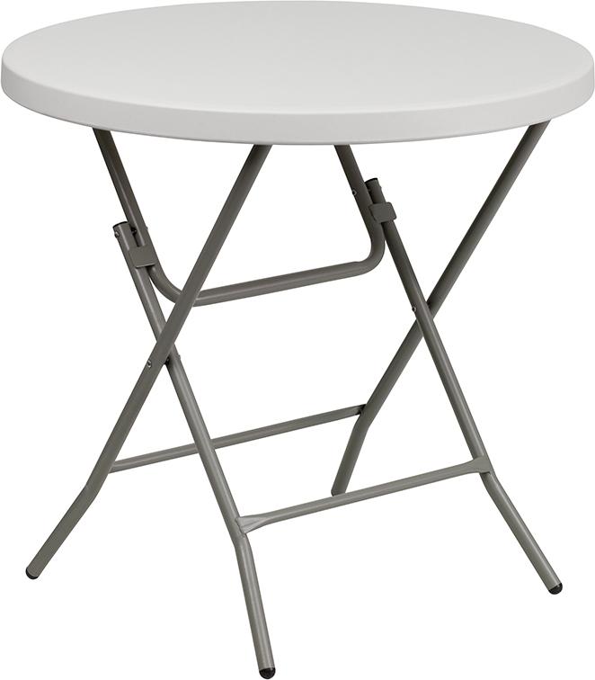 Flash Furniture 32” Round Granite White Plastic Folding Table – RB-32R-GW-GG Sale