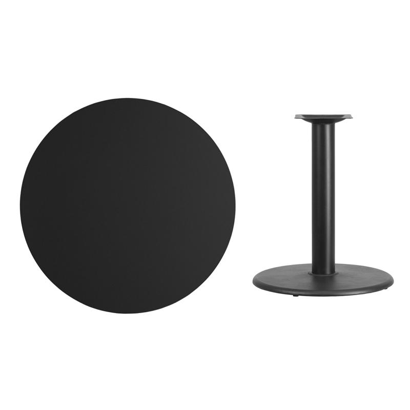 Flash Furniture 36” Round Black Laminate Table Top with 24” Round Table Height Base – XU-RD-36-BLKTB-TR24-GG Sale