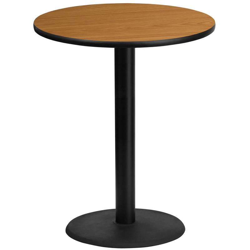 Flash Furniture 36” Round Natural Laminate Table Top with 24” Round Bar Height Table Base – XU-RD-36-NATTB-TR24B-GG Sale