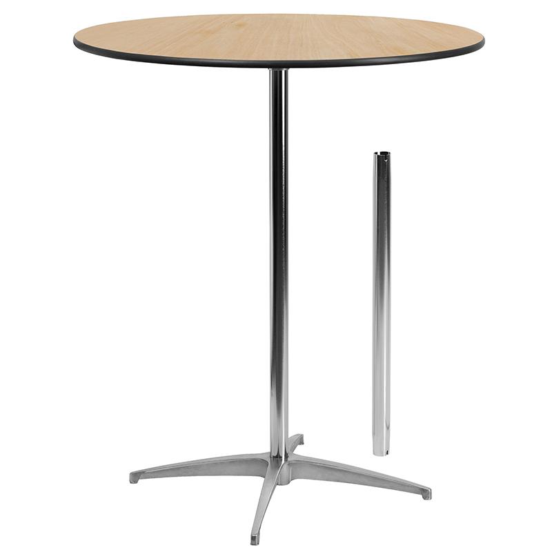 Flash Furniture 36” Round Wood Cocktail Table with 30” and 42” Columns – XA-36-COTA-GG Discount