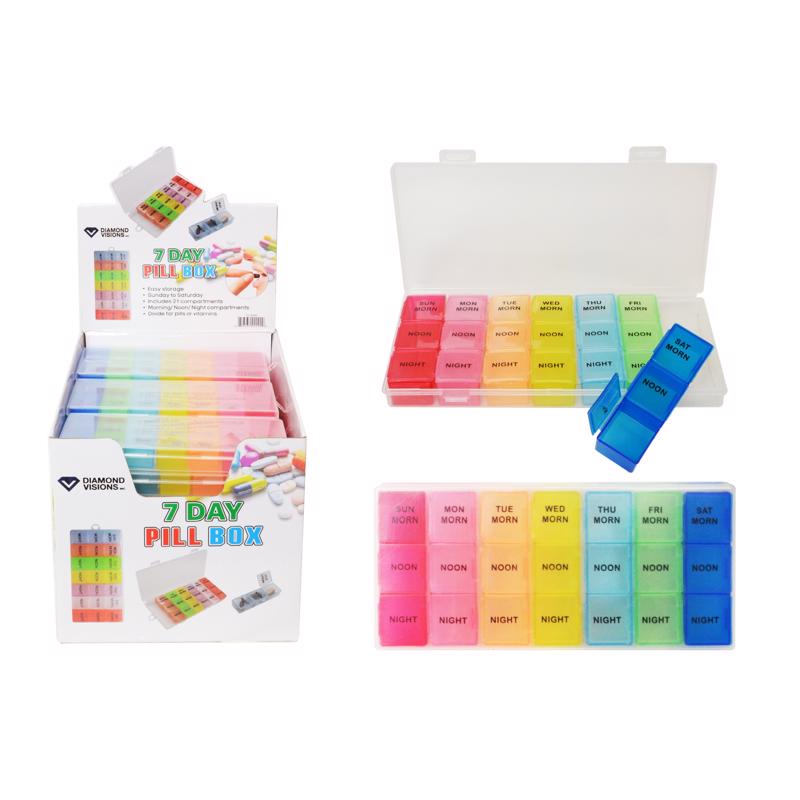 7DAY PILL BOX ASST 1PK Supply