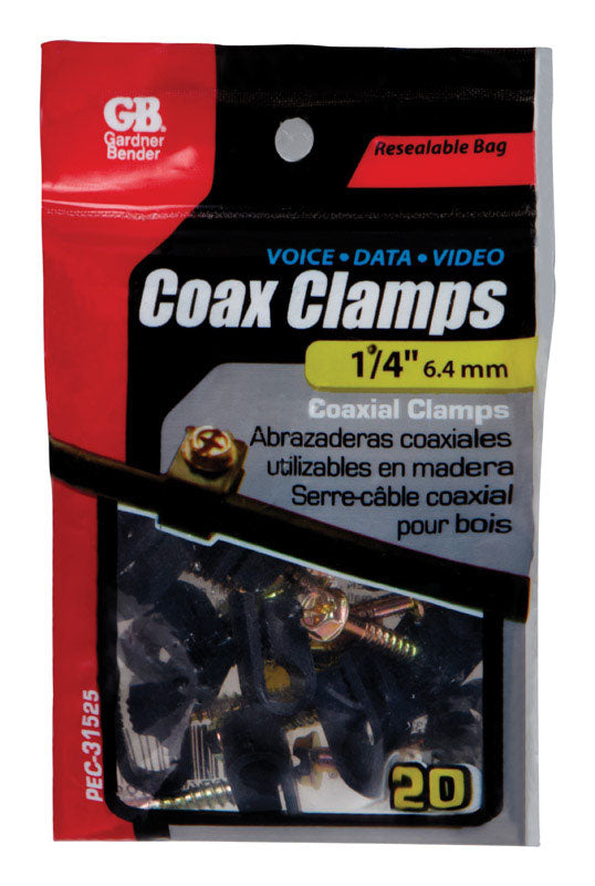 CLAMP COAX 1/4″ 20PC BLK Hot on Sale