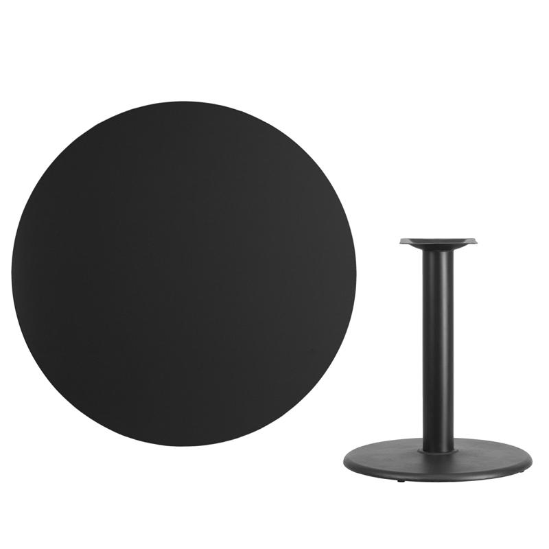Flash Furniture 42” Round Black Laminate Table Top with 24” Round Table Height Base – XU-RD-42-BLKTB-TR24-GG Online Sale