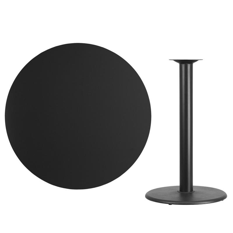 Flash Furniture 42” Round Black Laminate Table Top with 24” Round Bar Height Table Base – XU-RD-42-BLKTB-TR24B-GG Online Sale