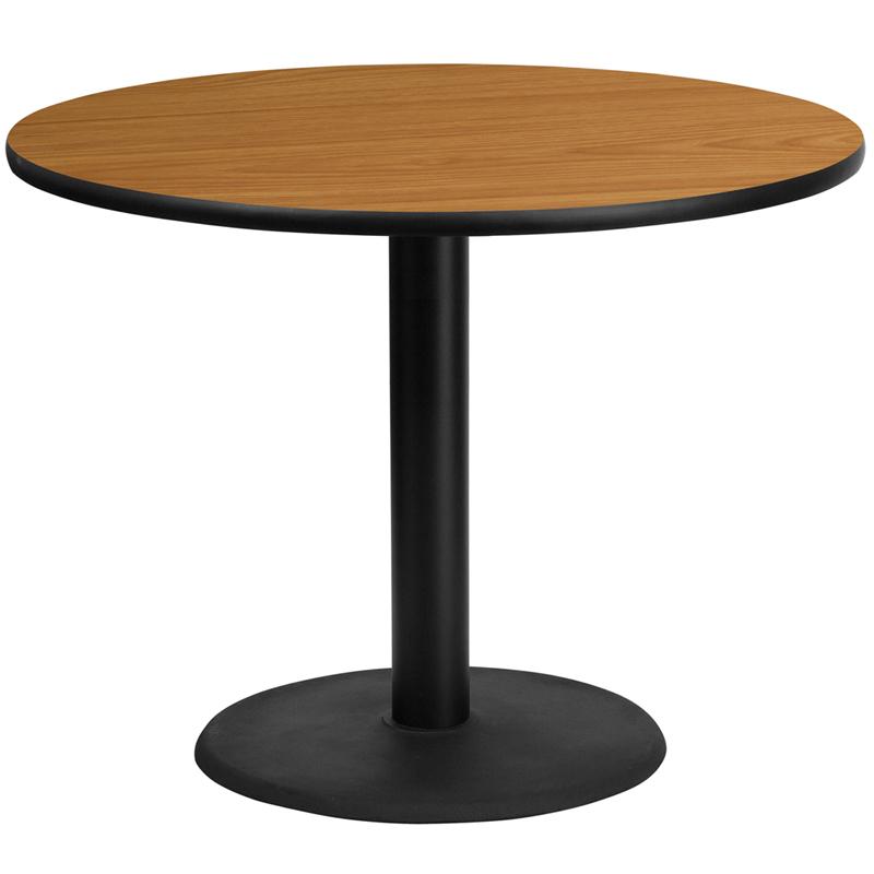Flash Furniture 42” Round Natural Laminate Table Top with 24” Round Table Height Base – XU-RD-42-NATTB-TR24-GG Hot on Sale