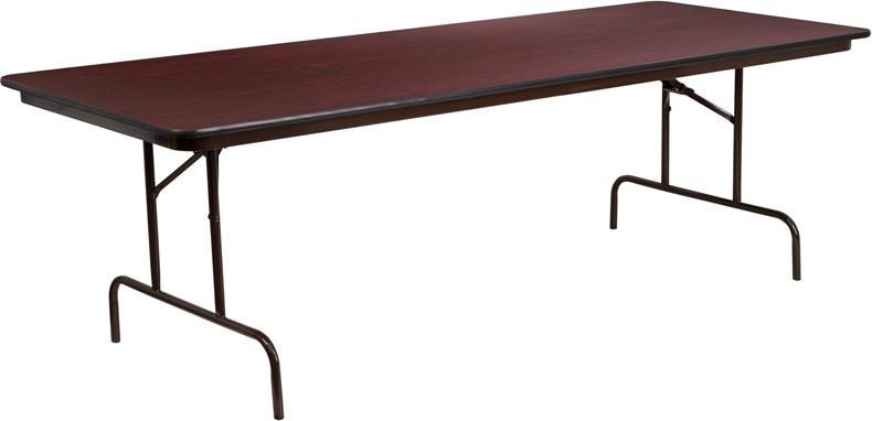 Flash Furniture 36” x 96” Rectangular Mahogany Melamine Laminate Folding Banquet Table – YT-3696-MEL-WAL-GG Fashion