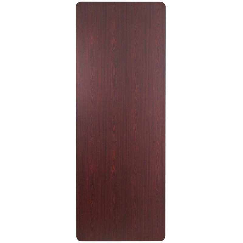Flash Furniture 36” x 96” Rectangular Mahogany Melamine Laminate Folding Banquet Table – YT-3696-MEL-WAL-GG Fashion