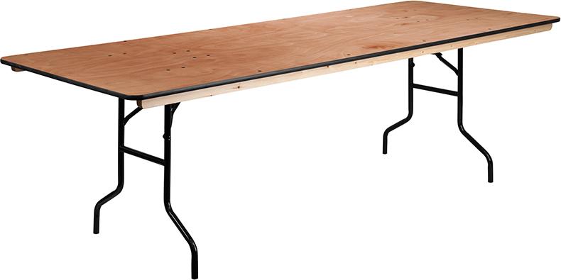 Flash Furniture 36” x 96” Rectangular Wood Folding Banquet Table with Clear Coated Finished Top – XA-3696-P-GG Sale
