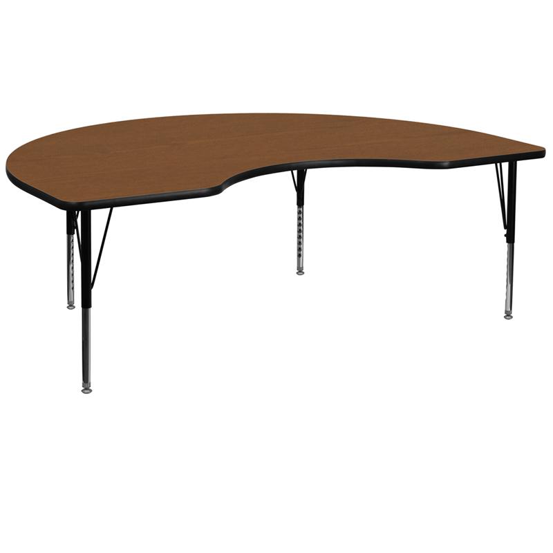 Flash Furniture 48”W x 96”L Kidney Oak HP Laminate Activity Table – Height Adjustable Short Legs – XU-A4896-KIDNY-OAK-H-P-GG Discount