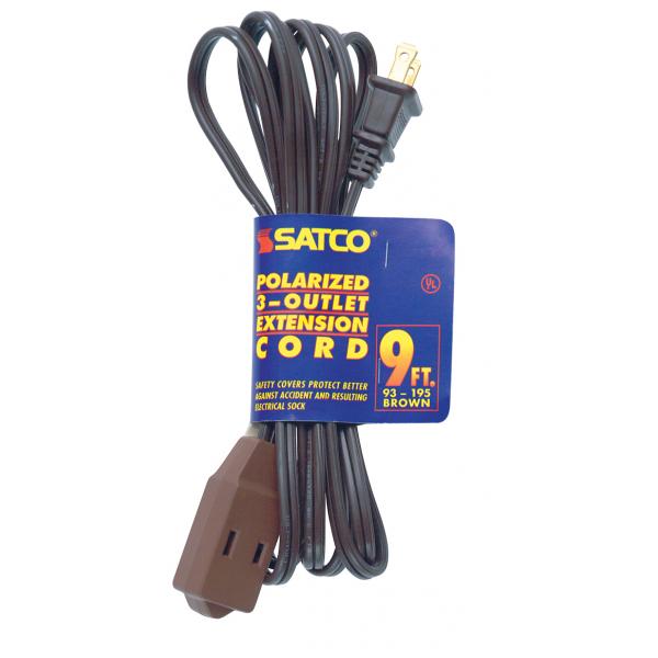 9′ BRN EXTENSION CORD 16/2 Sale