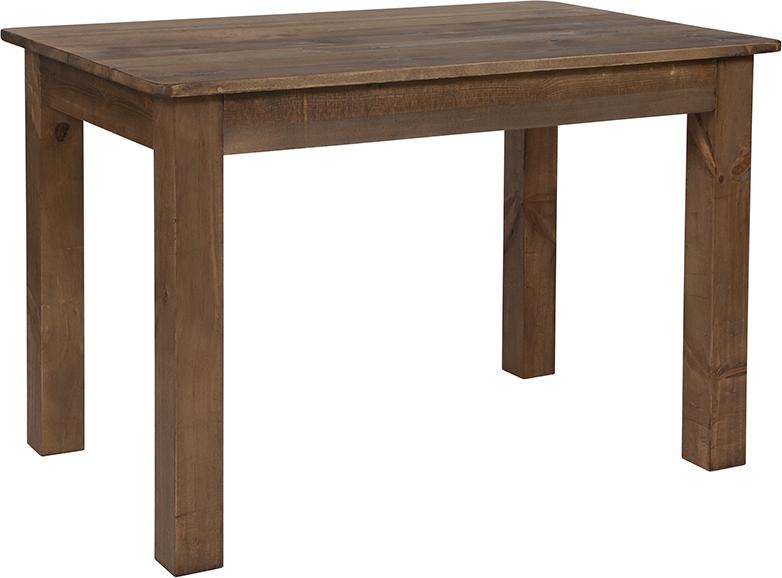 Flash Furniture 46″ x 30″ Rectangular Antique Rustic Solid Pine Farm Dining Table – XA-F-46X30-GG Online Sale