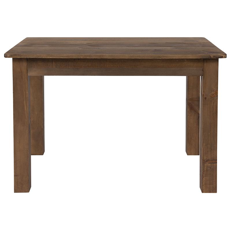 Flash Furniture 46″ x 30″ Rectangular Antique Rustic Solid Pine Farm Dining Table – XA-F-46X30-GG Online Sale