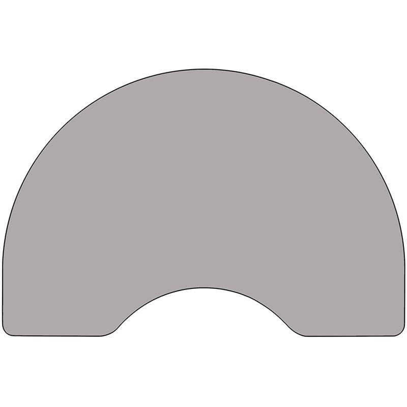 Flash Furniture 48”W x 96”L Kidney Grey Thermal Laminate Activity Table – Height Adjustable Short Legs – XU-A4896-KIDNY-GY-T-P-GG Online