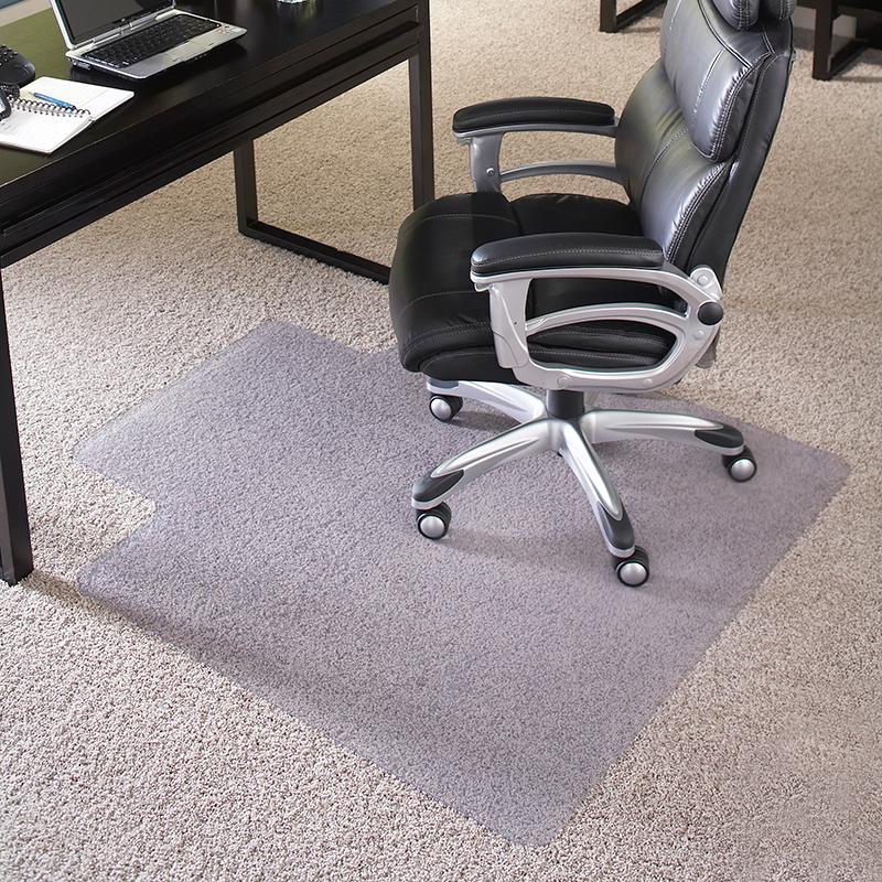 Flash Furniture 45” x 53” Big & Tall 400 lb. Capacity Carpet Chair Mat with Lip – MAT-124164-GG Fashion
