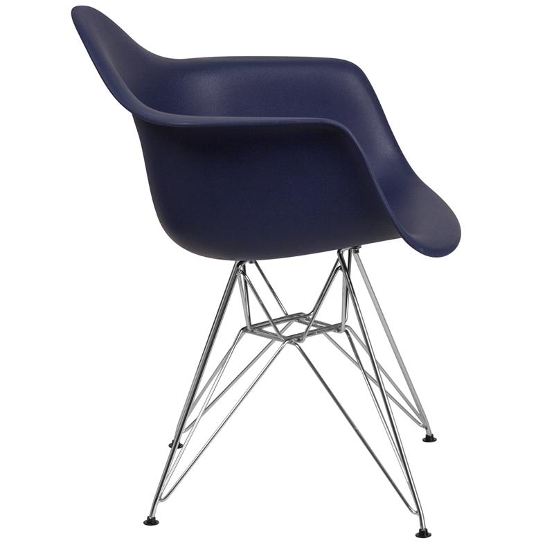 Flash Furniture Alonza Series Navy Plastic Chair with Chrome Base – FH-132-CPP1-NY-GG *DNO (Discontinued) Sale