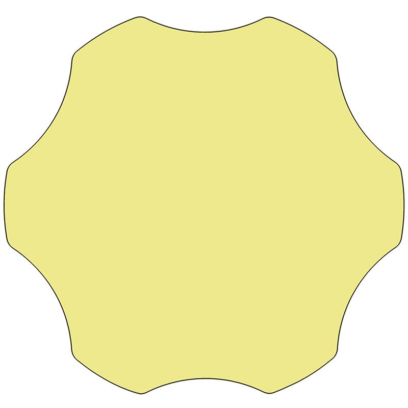 Flash Furniture 60” Flower Yellow Thermal Laminate Activity Table – Height Adjustable Short Legs – XU-A60-FLR-YEL-T-P-GG Discount