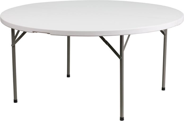 Flash Furniture 60” Round Granite White Plastic Folding Table – DAD-YCZ-1-GW-GG Sale