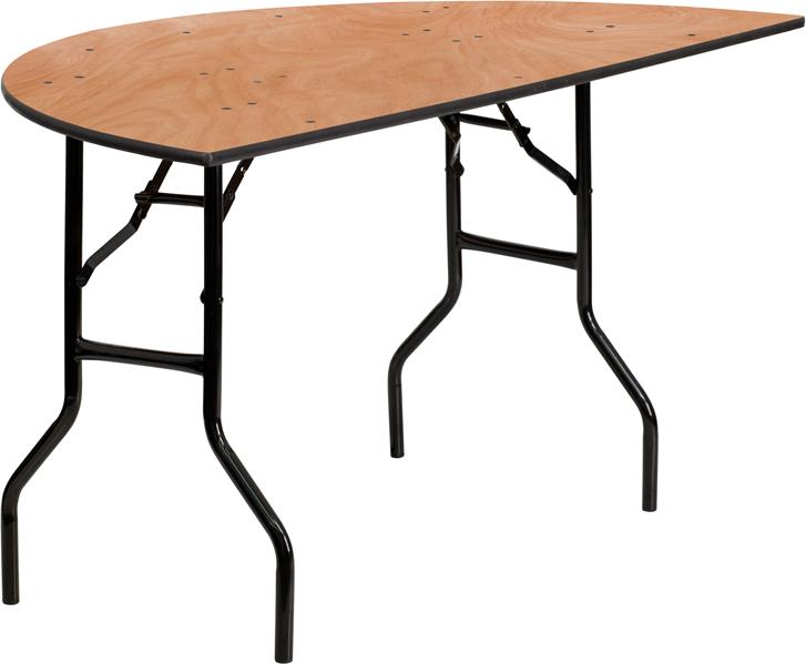 Flash Furniture 60” Half-Round Wood Folding Banquet Table – YT-WHRFT60-HF-GG Fashion