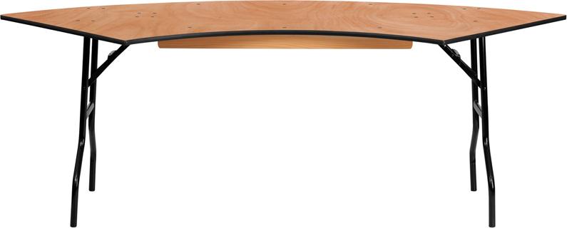 Flash Furniture 7.25 ft. x 2.5 ft. Serpentine Wood Folding Banquet Table – YT-WSFT60-30-SP-GG Sale