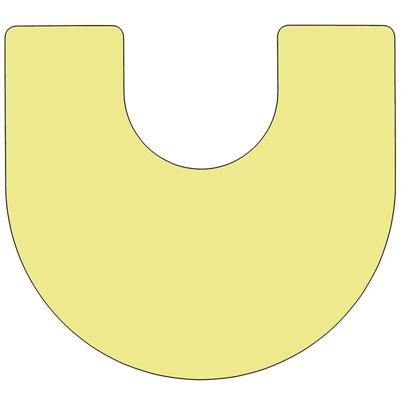 Flash Furniture 60”W x 66”L Horseshoe Yellow Thermal Laminate Activity Table – Height Adjustable Short Legs – XU-A6066-HRSE-YEL-T-P-GG Supply