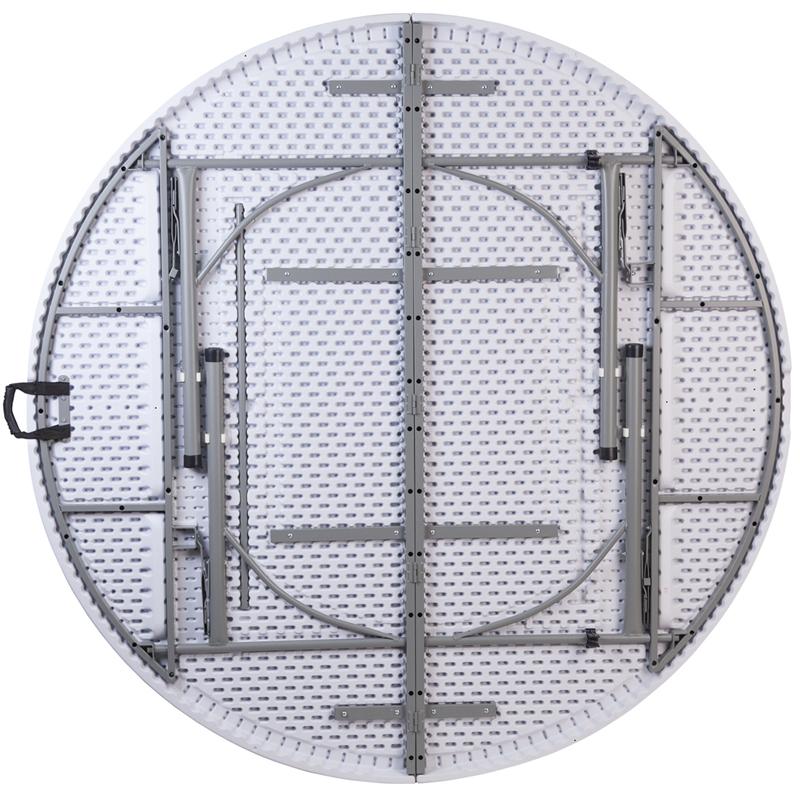 Flash Furniture 71” Round Bi-Fold Granite White Plastic Folding Table – RB-183RFH-GG Online Sale