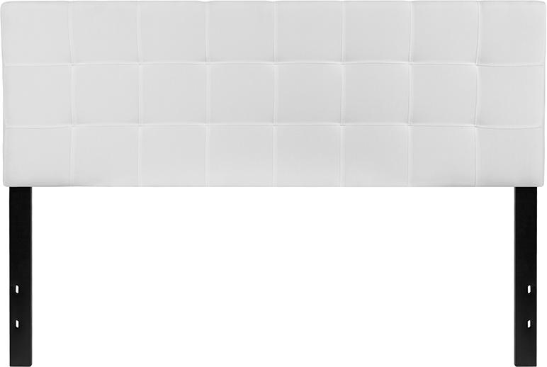 Flash Furniture Bedford Tufted Upholstered Queen Size Headboard in White Fabric – HG-HB1704-Q-W-GG Discount