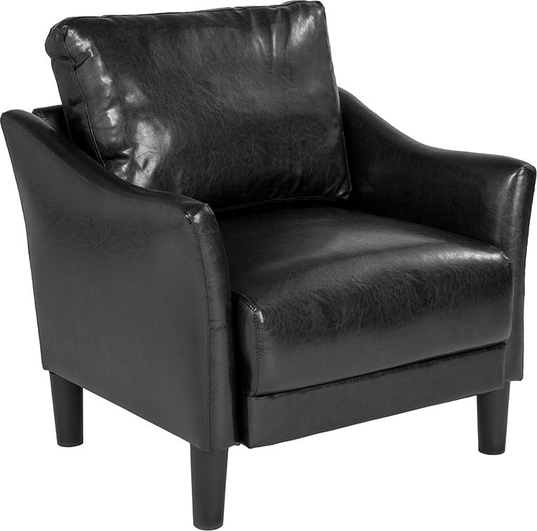 Flash Furniture Asti Upholstered Chair in Black Leather – SL-SF915-1-BLK-GG Fashion