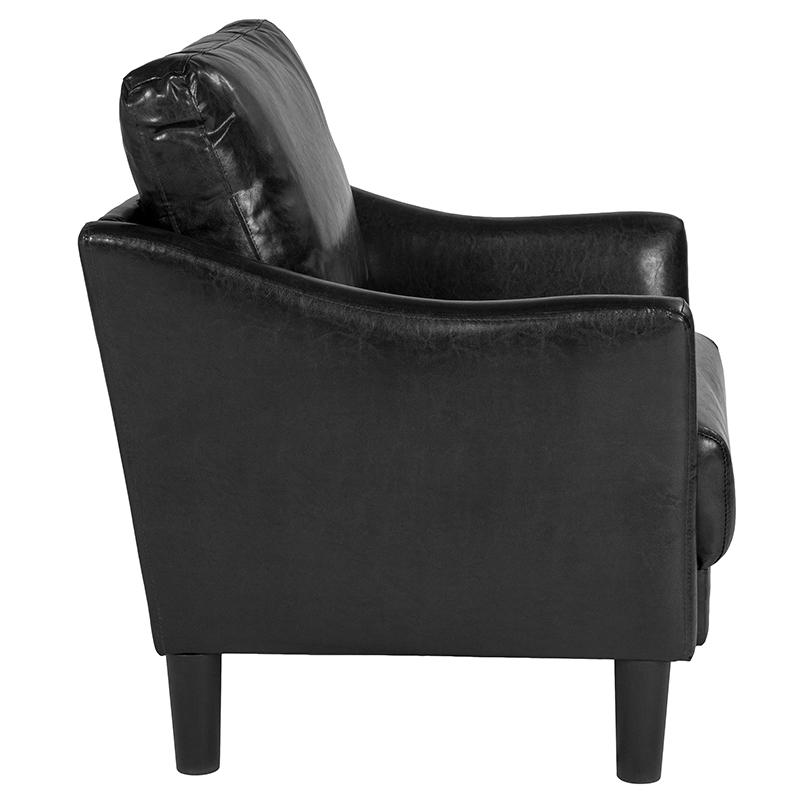 Flash Furniture Asti Upholstered Chair in Black Leather – SL-SF915-1-BLK-GG Fashion