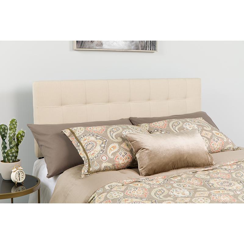 Flash Furniture Bedford Tufted Upholstered Queen Size Headboard in Beige Fabric – HG-HB1704-Q-B-GG Sale