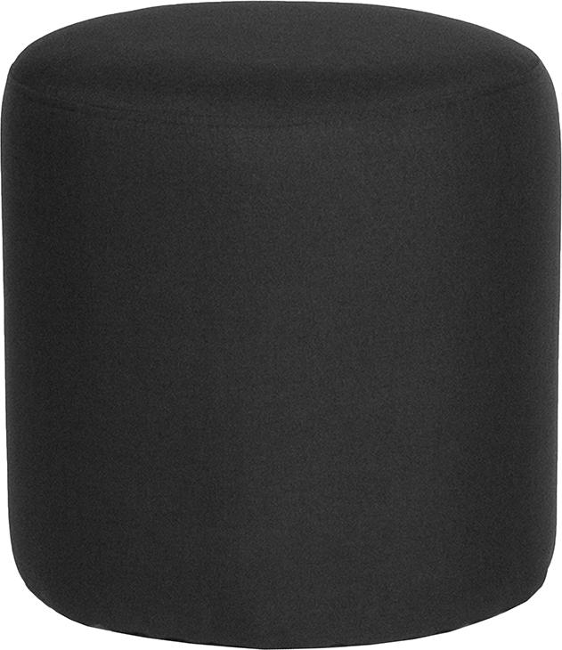 Flash Furniture Barrington Upholstered Round Ottoman Pouf in Black Fabric – QY-S10-5001-1-BK-GG Online