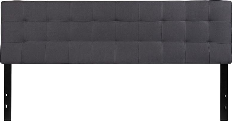 Flash Furniture Bedford Tufted Upholstered King Size Headboard in Dark Gray Fabric – HG-HB1704-K-DG-GG Fashion
