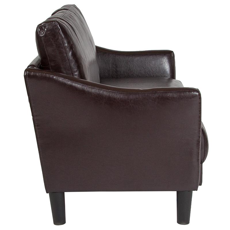 Flash Furniture Asti Upholstered Loveseat in Brown Leather – SL-SF915-2-BRN-GG Online Sale
