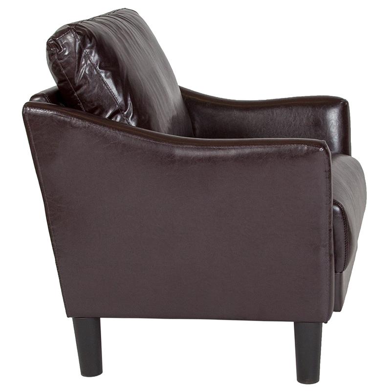 Flash Furniture Asti Upholstered Chair in Brown Leather – SL-SF915-1-BRN-GG Hot on Sale