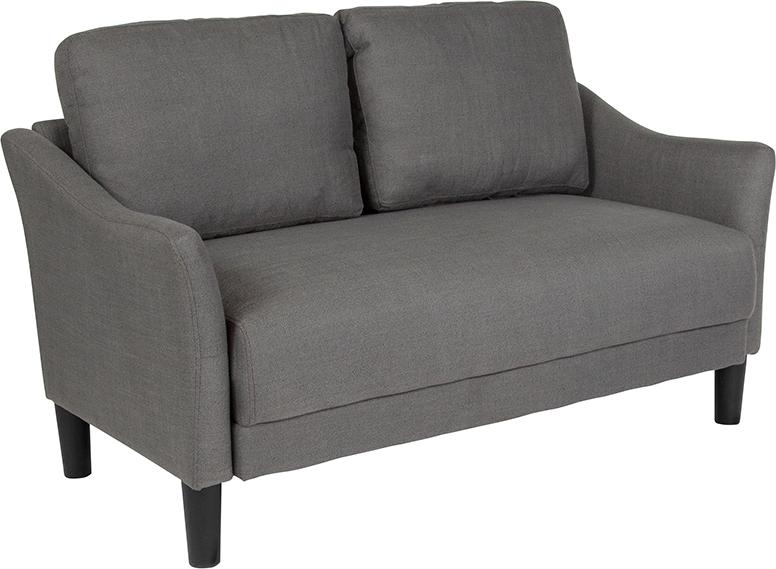Flash Furniture Asti Upholstered Loveseat in Dark Gray Fabric – SL-SF915-2-DGY-F-GG Hot on Sale