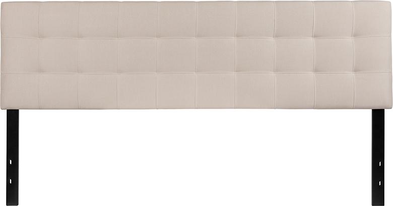 Flash Furniture Bedford Tufted Upholstered King Size Headboard in Beige Fabric – HG-HB1704-K-B-GG Fashion