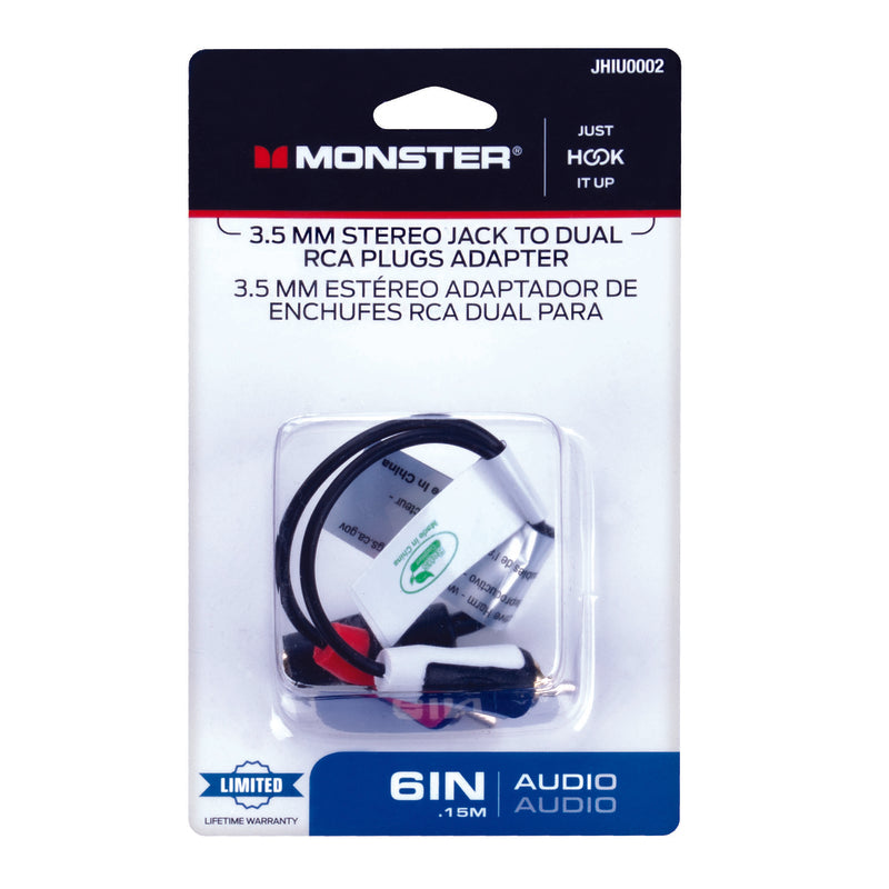ADAPTR 3.5MM TO 2-RCA 6″ Hot on Sale