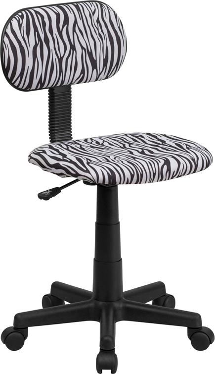 Flash Furniture Black and White Zebra Print Swivel Task Chair – BT-Z-BK-GG *DNO (Discontinued) Sale