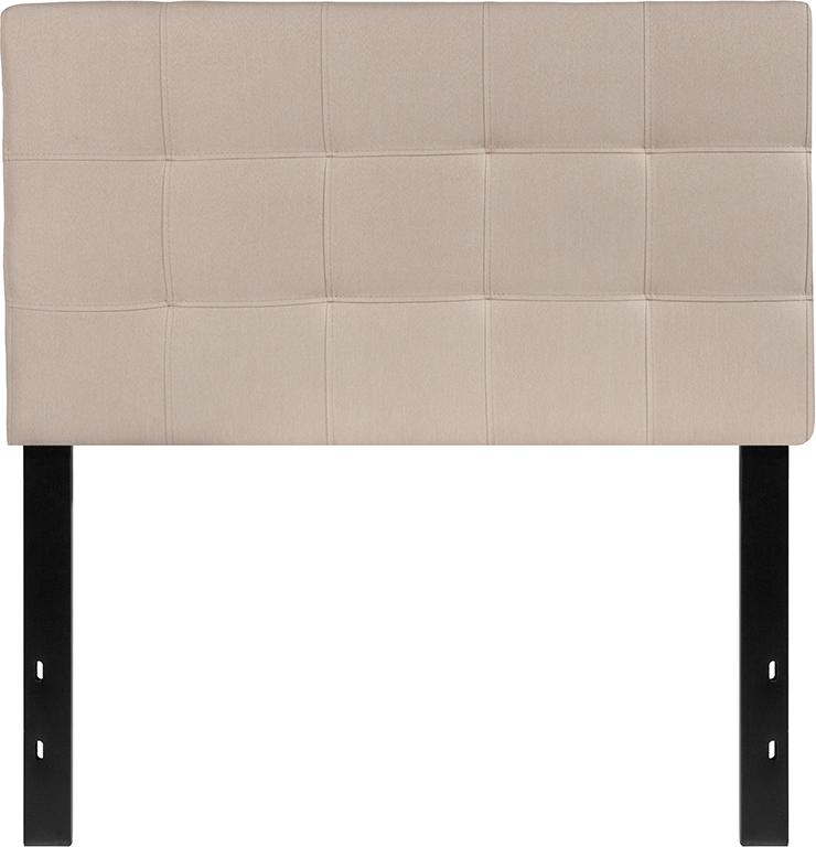 Flash Furniture Bedford Tufted Upholstered Twin Size Headboard in Beige Fabric – HG-HB1704-T-B-GG Fashion