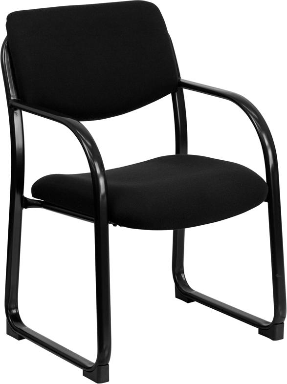 Flash Furniture Black Fabric Executive Side Reception Chair with Sled Base – BT-508-BK-GG Online Hot Sale