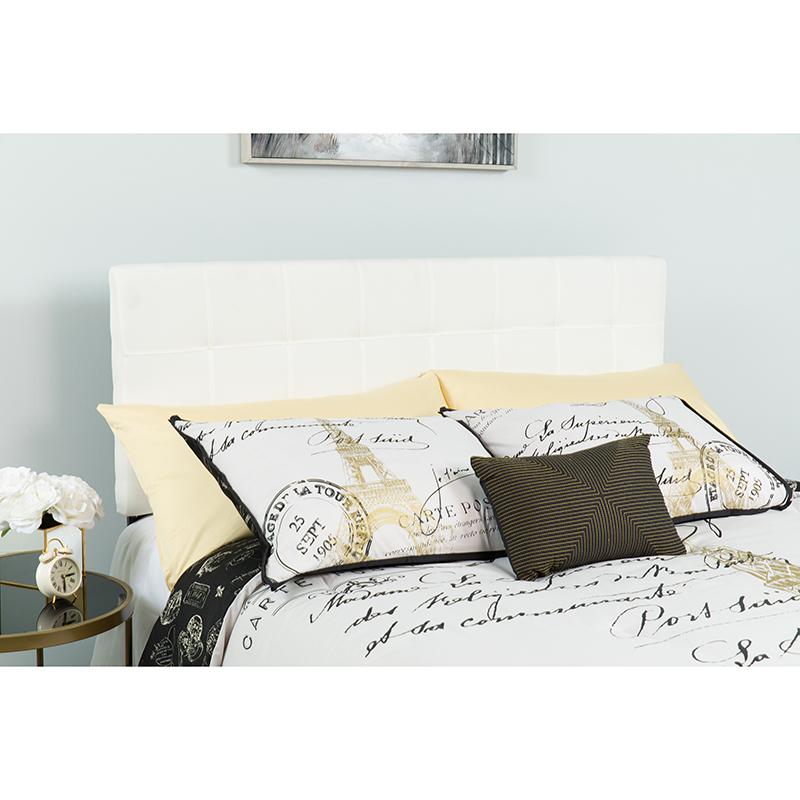 Flash Furniture Bedford Tufted Upholstered Twin Size Headboard in White Fabric – HG-HB1704-T-W-GG Online Hot Sale
