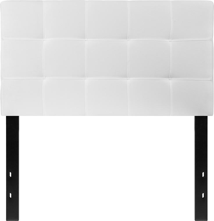 Flash Furniture Bedford Tufted Upholstered Twin Size Headboard in White Fabric – HG-HB1704-T-W-GG Online Hot Sale