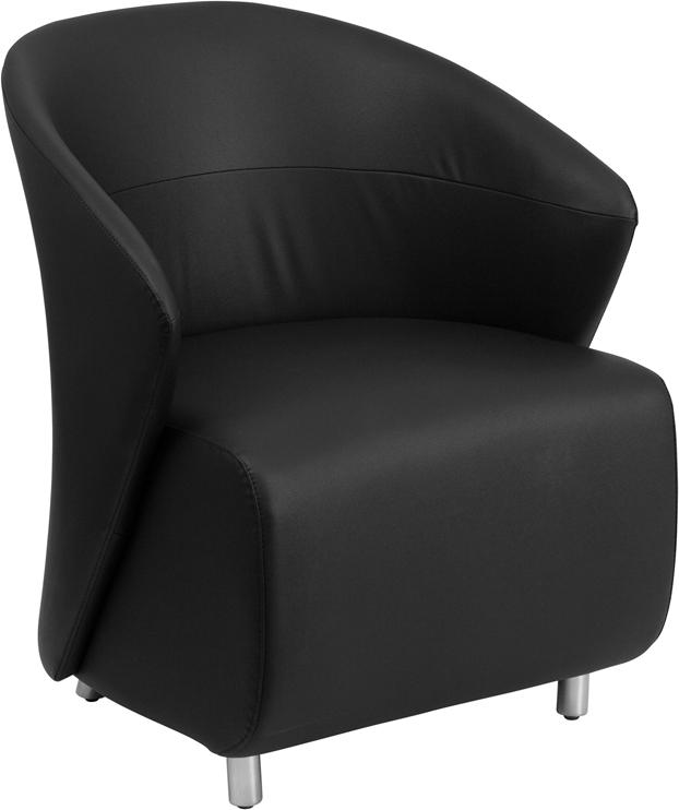 Flash Furniture Black Leather Curved Barrel Back Lounge Chair – ZB-1-GG Sale