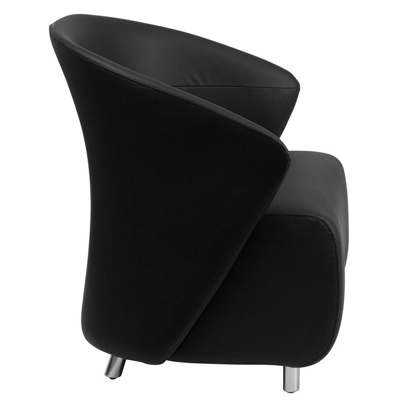 Flash Furniture Black Leather Curved Barrel Back Lounge Chair – ZB-1-GG Sale