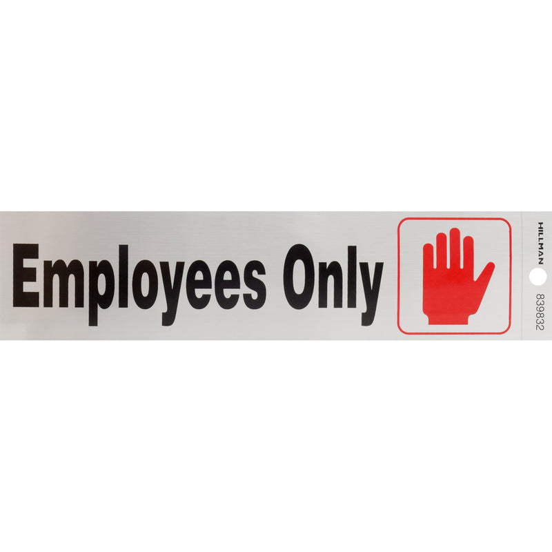 EMPLOYES ONLY DECAL 2X8″ Supply