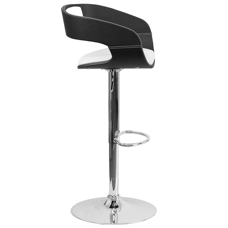 Flash Furniture Bentwood Two Tone Black & White Vinyl Adjustable Height Barstool – SD-2207-GG Discount