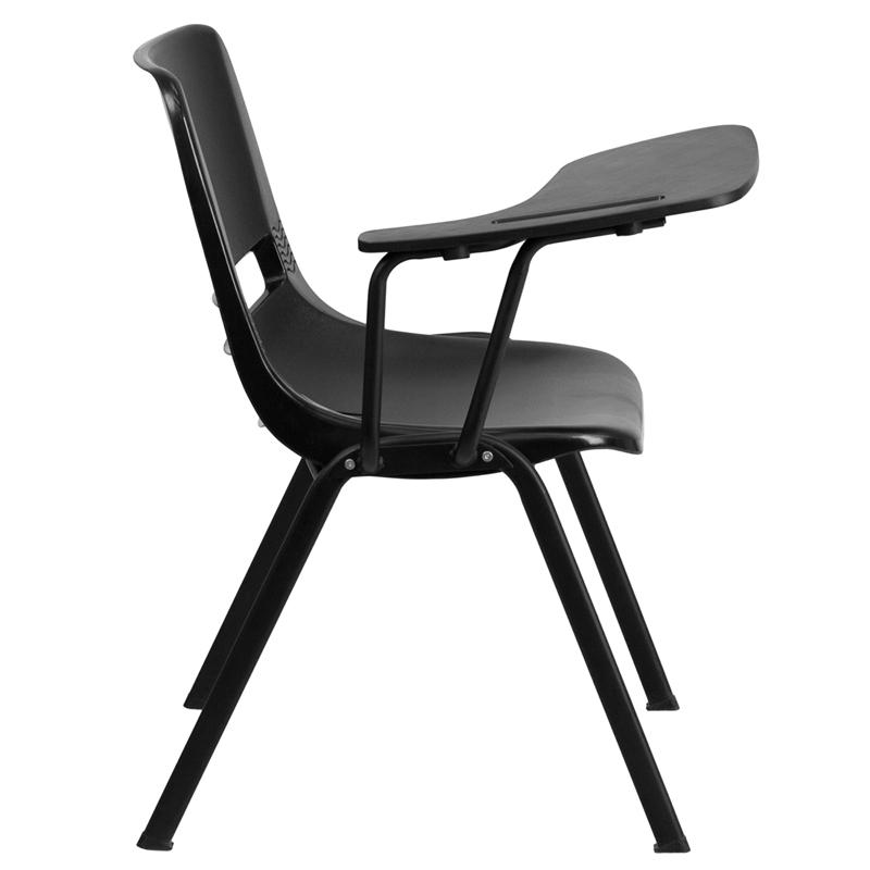 Flash Furniture Black Ergonomic Shell Chair with Right Handed Flip-Up Tablet Arm – RUT-EO1-BK-RTAB-GG Online Hot Sale