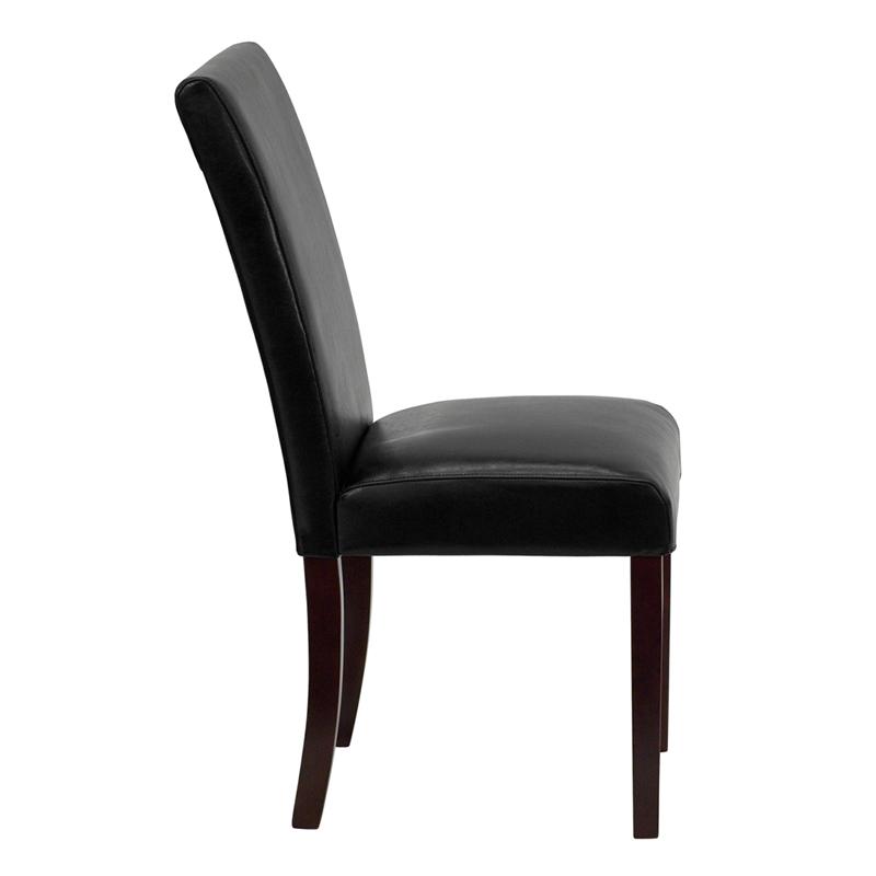 Flash Furniture Black Leather Parsons Chair – BT-350-BK-LEA-023-GG on Sale
