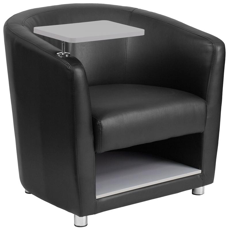Flash Furniture Black Leather Guest Chair with Tablet Arm, Chrome Legs and Under Seat Storage – BT-8220-BK-GG Online Hot Sale