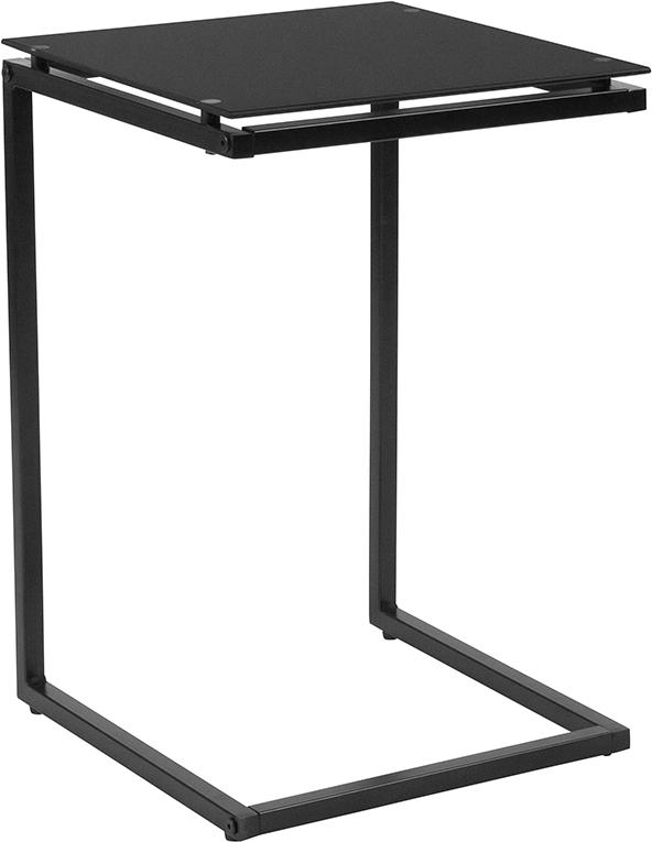 Flash Furniture Burbank Black Glass End Table with Black Metal Frame – HG-112337-GG Online Sale