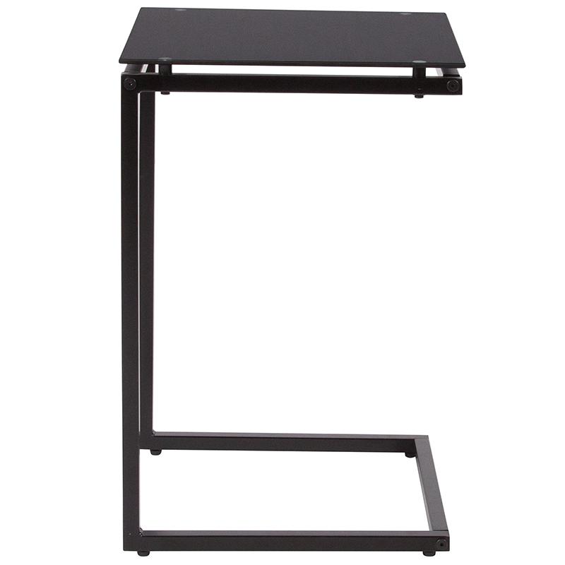 Flash Furniture Burbank Black Glass End Table with Black Metal Frame – HG-112337-GG Online Sale